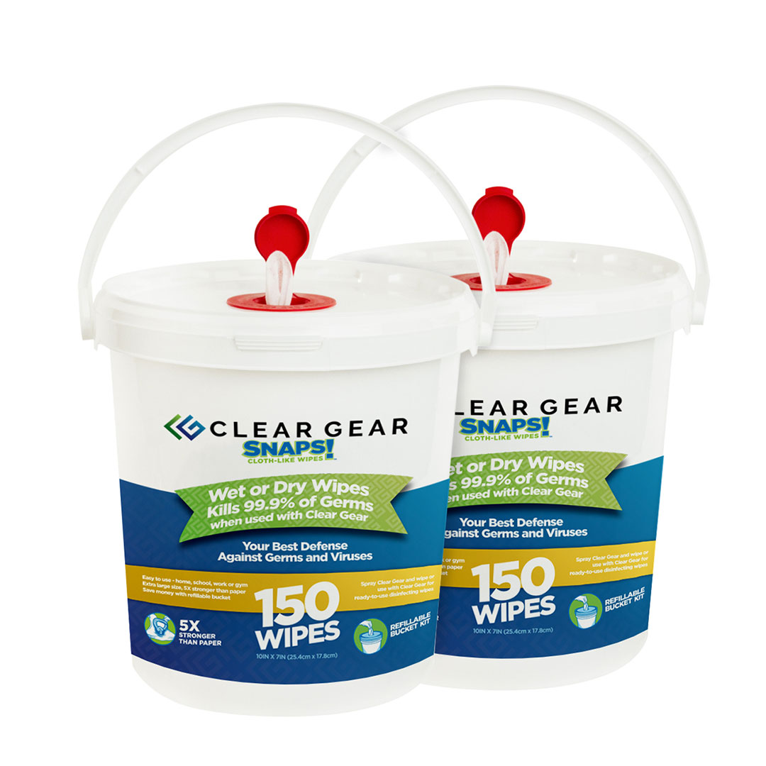 2 Pack - 150 Wipes for Clear Gear Disinfectant