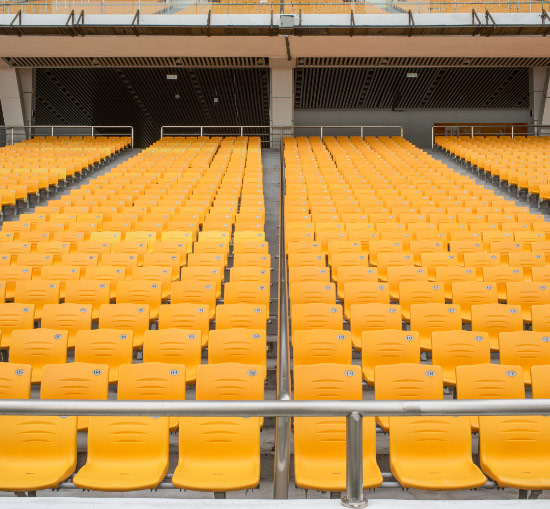 Disinfected Stadium Seats