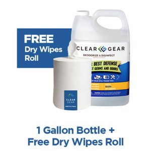 1 gallon bottle of disinfectant with dry wipes promo