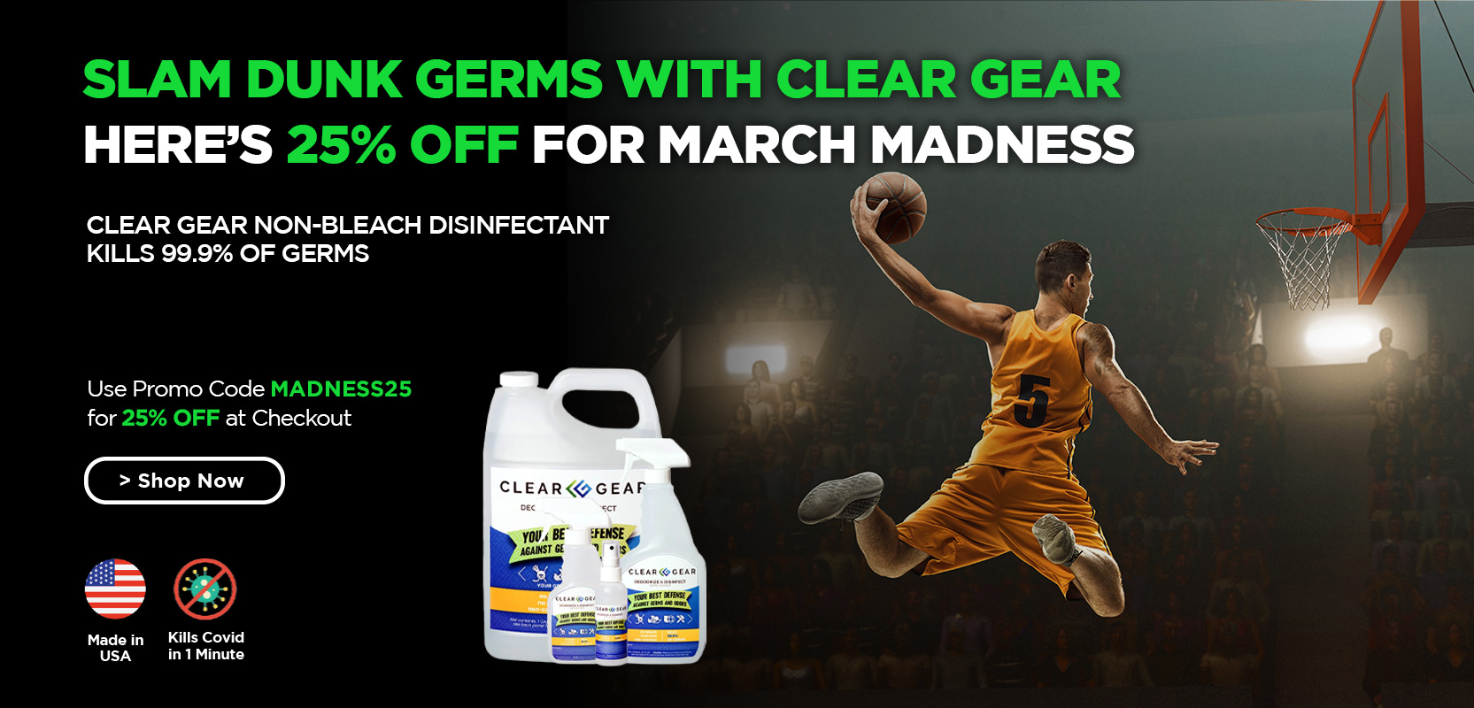 Use Promo Code MADNESS25 at Checkout